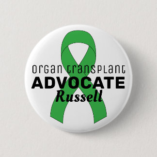 Befürworter-Button für Organtransplantation weiß Button