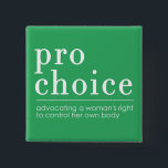 Befürwortung von Frauenrechtsgrün Button<br><div class="desc">Befürwortung des Wahlrechts der Frauen</div>