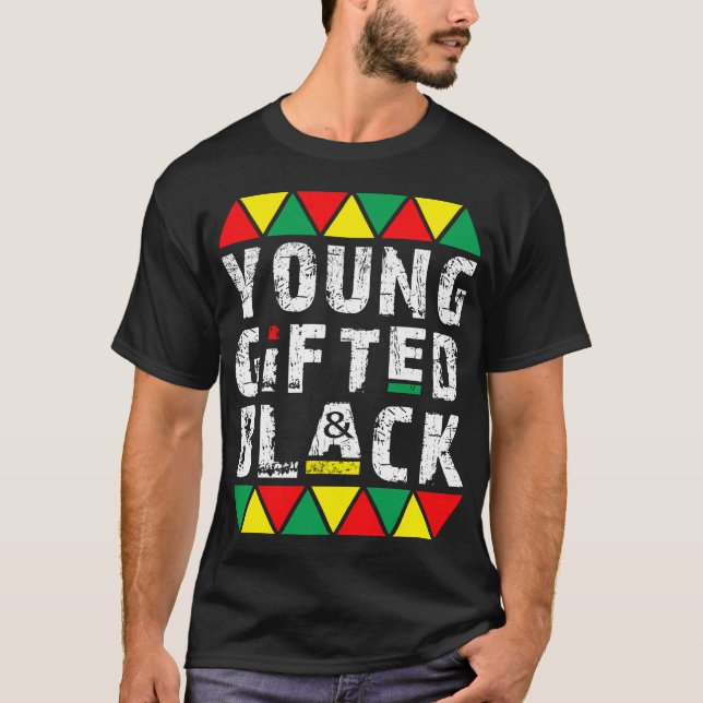 begabt und schwarz T-Shirt (Vorderseite)