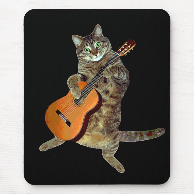 Begabter Tabby-Gitarrist Mousepad (Vorne)