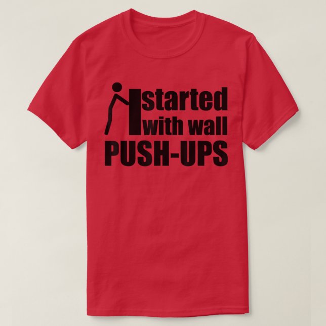 begann mit Wandschuhen-Motivationsknüppeln T-Shirt (Design vorne)