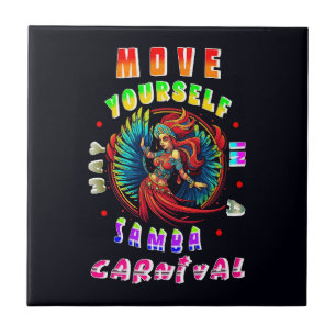Begeben Sie sich in einen Samba-Karneval Fliese