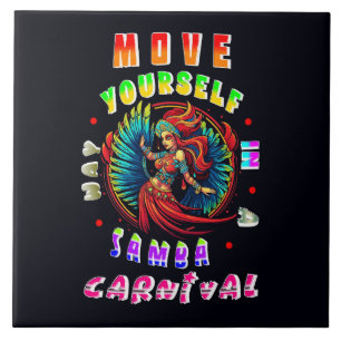 Begeben Sie sich in einen Samba-Karneval Fliese