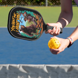 Begegnung im Wald Bärenjagd lustig Pickleball Schläger