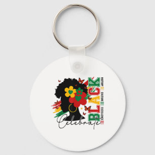 Begegnung mit dem Afro der Kultur der Schwarzen Ge Schlüsselanhänger