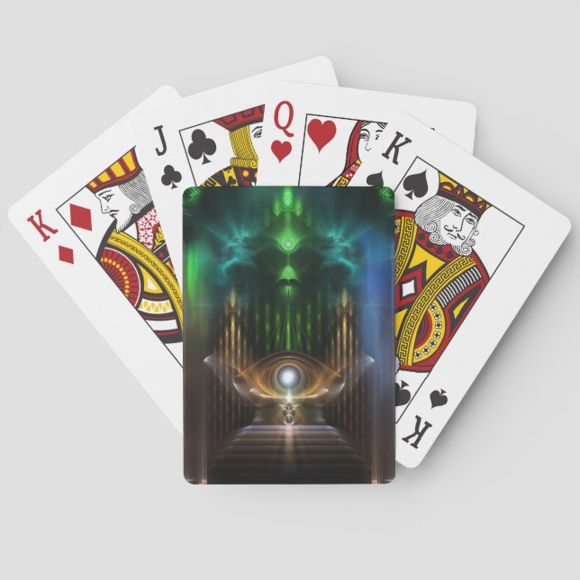 Begegnung mit Oz Fraktal Art Spielkarten (Rückseite)