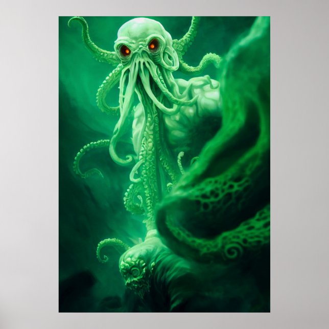 Begegnung unter Wasser mit Cthulhu Poster (Vorne)