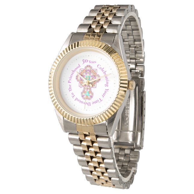 Begehung des 50. Jubiläums der Priester Armbanduhr (Schrägansicht)