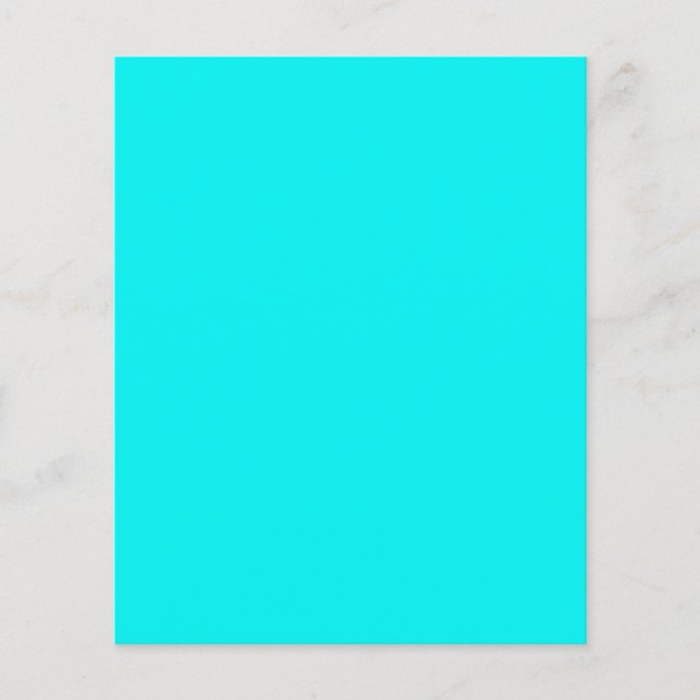 Begeisterte Aqua Blue Türkise Color Flyer (Vorne)
