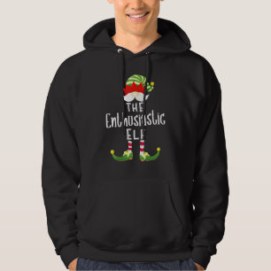 Begeisterte Elf-Gruppe Weihnachten Pajama-Party Hoodie
