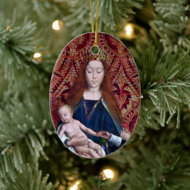 Begeisterte Madonna und Kind (Detail; M 070) Keramik Ornament (Baum)