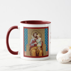 Begeisterter St. Joseph mit Kleinkind-Christkind Tasse