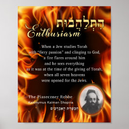 Begeisterung Zitat von Piaseczner Rebbe Shapira Cl Poster