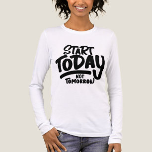 Beginne heute, nicht morgen - Motivationszitat Fra Tri-Blend Shirt