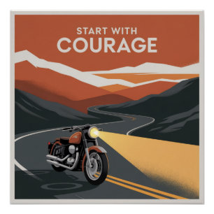 Beginne mit Mut Poster
