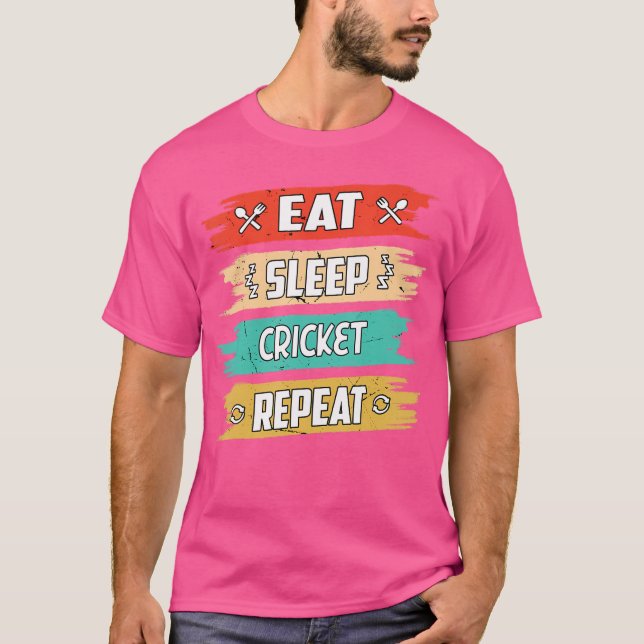 Beginnen Sie den Cricket-Cricket-Wiederholungs-Cri T-Shirt (Vorderseite)
