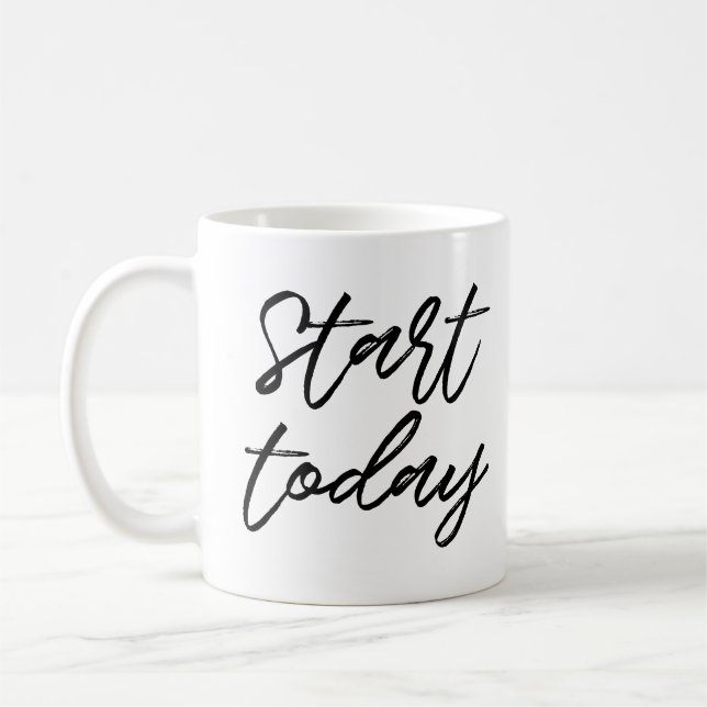Beginnen Sie heute Kaffeetasse (Links)