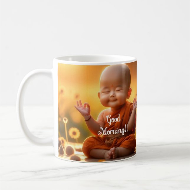 Beginnen Sie Ihren Tag mit einem Lächeln! Kaffeetasse (Links)