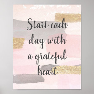 BEGINNEN SIE JEDEN TAG MIT EINEM GRATIS HERZEN Zit Poster