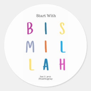 Beginnen Sie mit Bismillah - Stickers