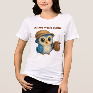 Beginnen Sie mit Calm - Aufkleber für Motivierend  Tri-Blend Shirt