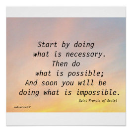 BEGINNEN SIE MIT ST. FRANCIS POSTER