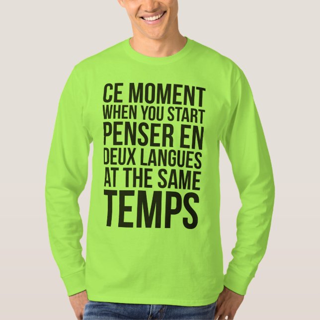 Beginnen Sie Penser en Deux Langues an den T-Shirt (Vorderseite)