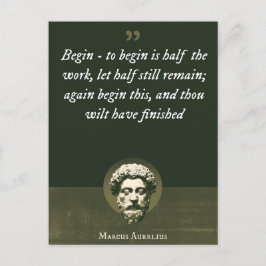 Beginnen - zu beginnen ist die Hälfte der Arbeit,  Postkarte