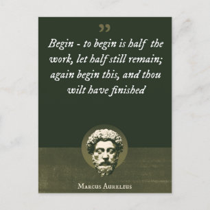 Beginnen - zu beginnen ist die Hälfte der Arbeit, Postkarte