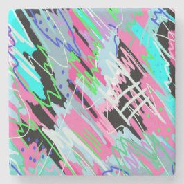 Beginnend Abstrakt zu blühen Steinuntersetzer