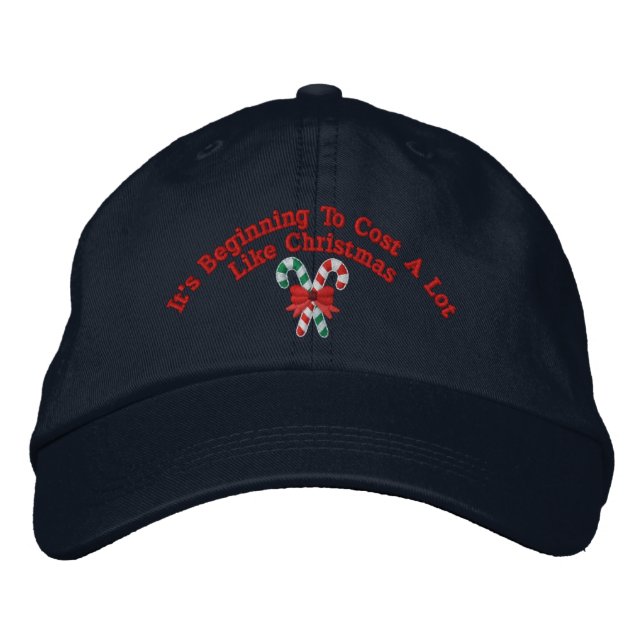 Beginnend, so viel wie Weihnachten zu kosten Bestickte Baseballkappe (Vorderseite)