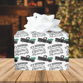 Beginnend, wie Black Truck Weihnachten auszusehen Geschenkpapier