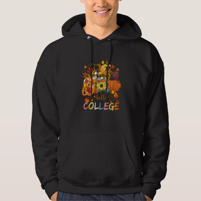 Beginning Of Autumn Fall Teacher Sunflower Hello C Hoodie (Vorderseite)