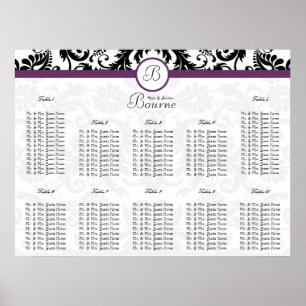beginnt bei $12.80 Tischnummern für Seating Chart Poster