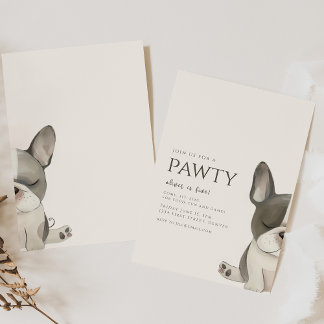 Begleiten Sie uns für einen Pawty French Bulldog z Einladung