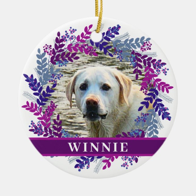 Begleiter 2 Foto Rosa Lila Kraut Weihnachtsfest Keramik Ornament (Vorne)