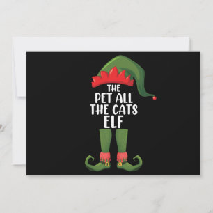 Begleiter alle Katzen Elf Matching Familie Weihnac Einladung
