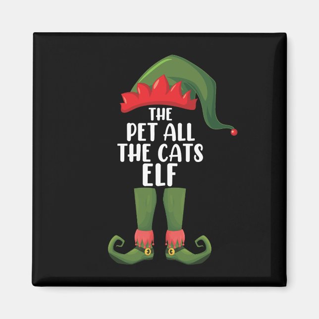 Begleiter alle Katzen Elf Matching Familie Weihnac Magnet (Vorne)
