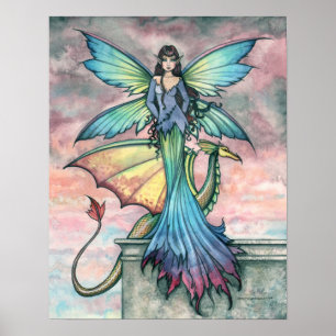 Begleiter Feen-Drache Kunst Druck Poster