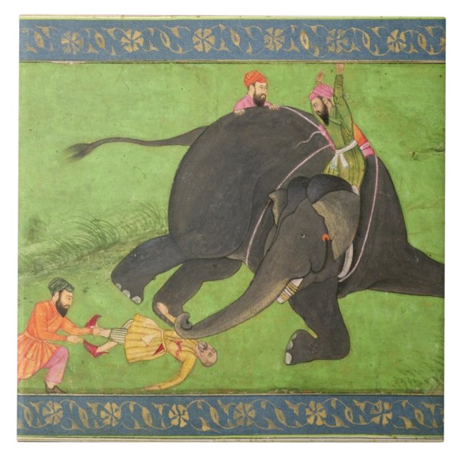 Begleiter retten einen gefallenen Mann von einem Fliese (Vorderseite)