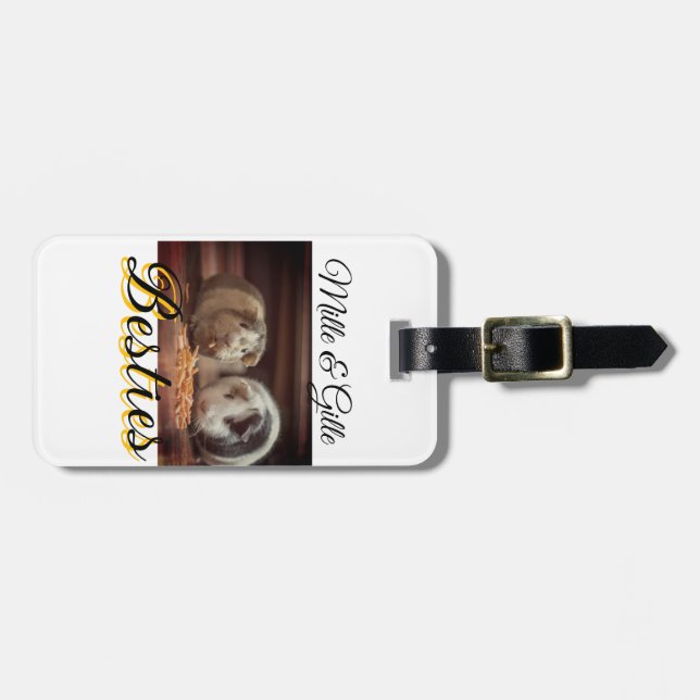 Begleithelfer tragen den Namen Foto Tier Liebe hin Gepäckanhänger (Vorderseite horizontal)