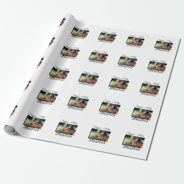 Begleithelfer tragen den Namen Foto Tier Liebe hin Geschenkpapier (Ungerollt)