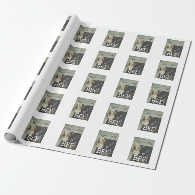 Begleithelfer tragen den Namen Foto Tier Liebe hin Geschenkpapier (Ungerollt)