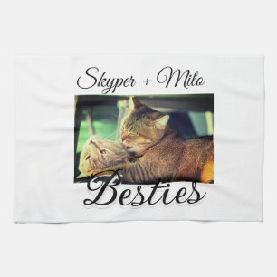 Begleithelfer tragen den Namen Foto Tier Liebe hin Geschirrtuch