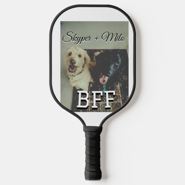 Begleithelfer tragen den Namen Foto Tier Liebe hin Pickleball Schläger (Vorderseite)
