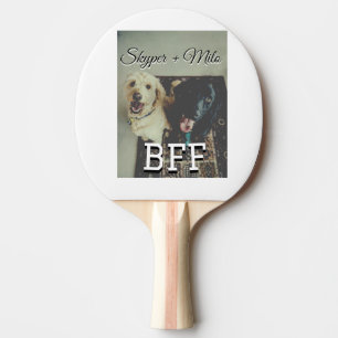 Begleithelfer tragen den Namen Foto Tier Liebe hin Tischtennis Schläger