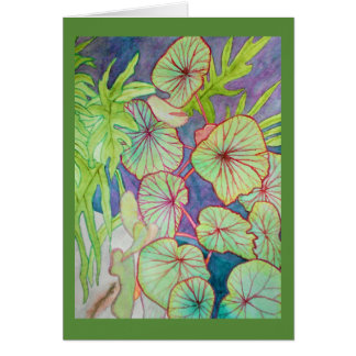 Bégonia et philodendron d'aquarelle