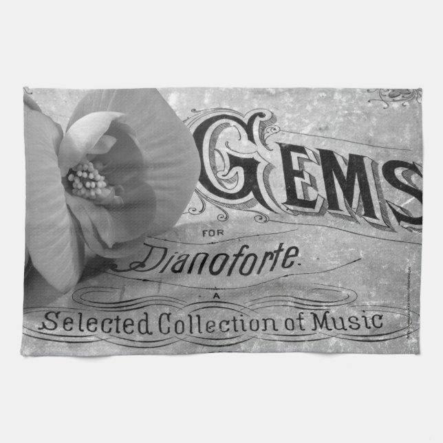 Begonia Gems Pianoforte Geschirrtuch (Horizontal)