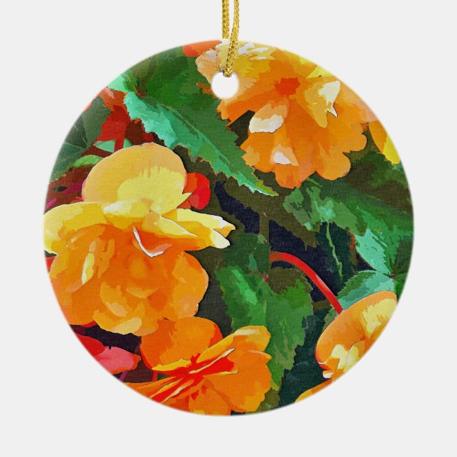 BEGONIAS KERAMIK ORNAMENT (Vorne)