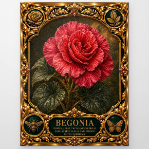 Begonie, Juwelier-Erbstück Kunst Postkarte